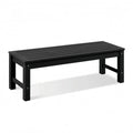 Psilvam Outdoor Bench, Two Person Poly Lumber Porch Bench, Weatherproof Garden Bench That Never Rot and Fade, All-Weather Patio Bench Suit for Garden, Porch, and Park (Grey)