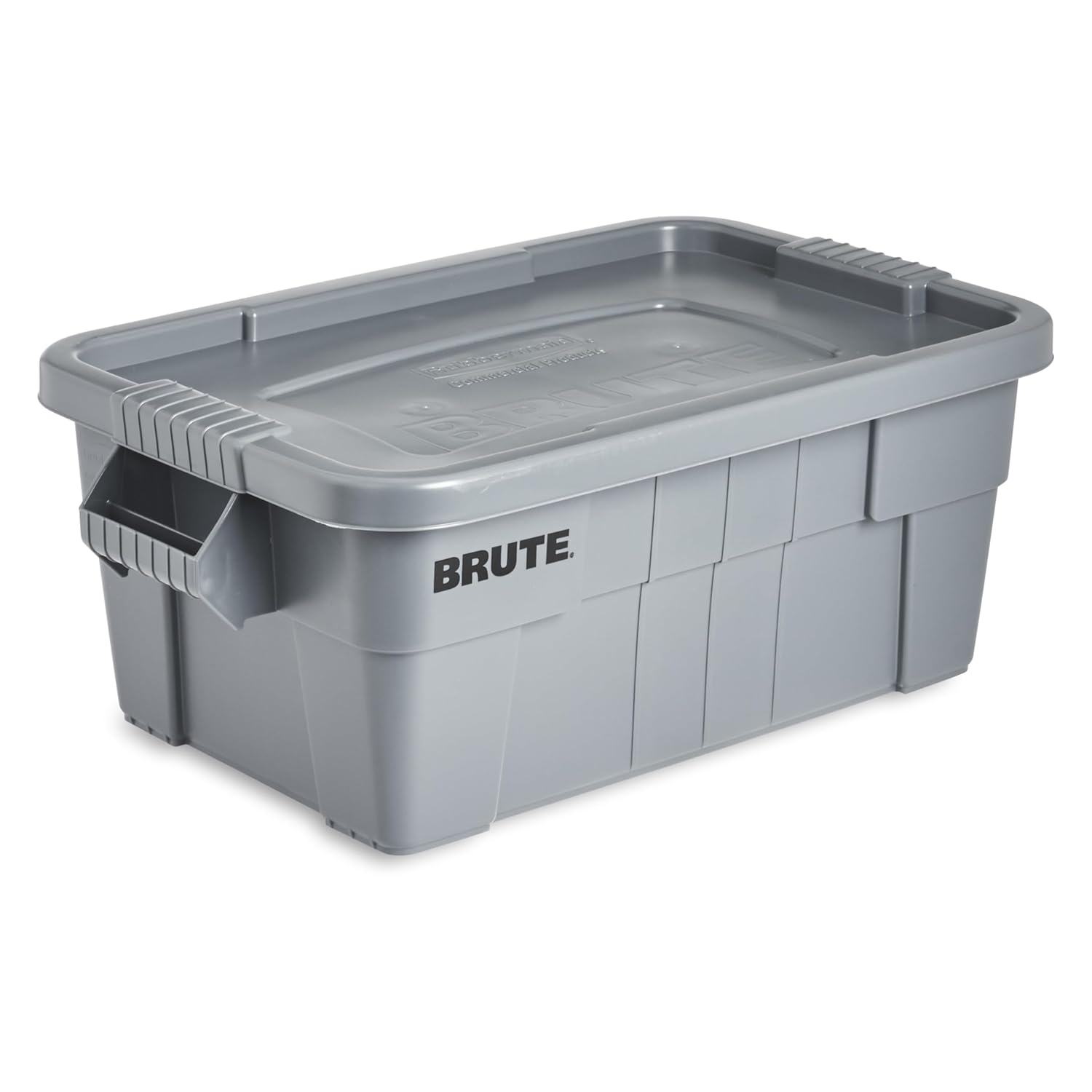 Rubbermaid Commercial Products BRUTE Tote Storage Container with Lid, 14-Gallon-included, Rugged/Reusable Boxes for Moving/Storing in Garage/Basement/Attic/Jobsite/Truck/Camping, Gray