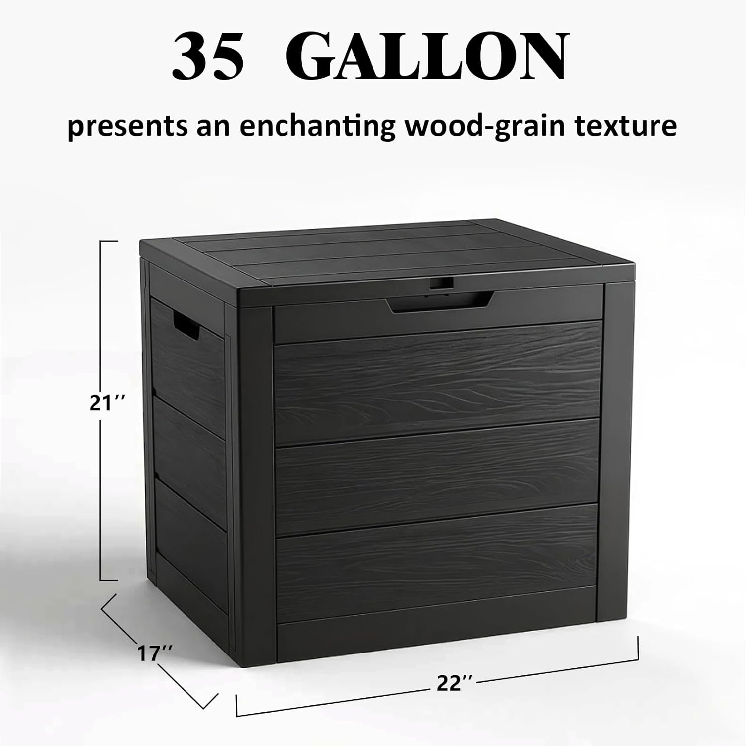 35 Gallon Outdoor Storage Box Waterproof,Deck Boxes Outdoor Waterproof,Resin Deck Box Delivery Boxes for Outside for Package Delivery,Patio Cushions,Gardening Tools,UV Resistant
