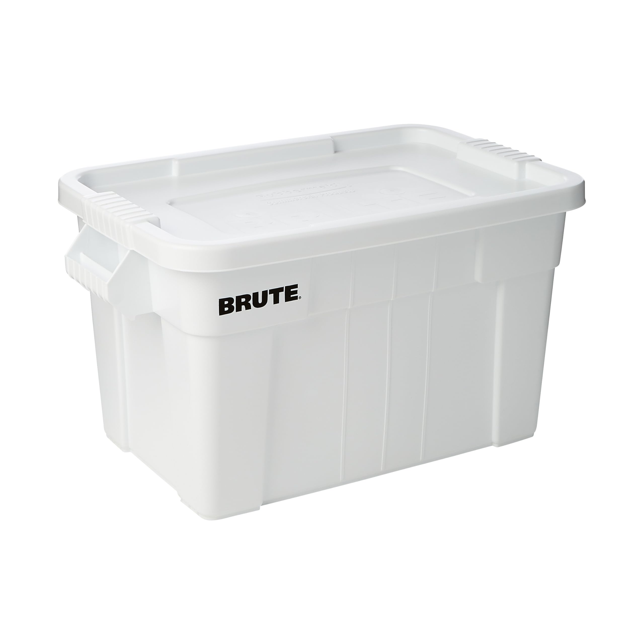 Rubbermaid Commercial Products BRUTE Tote Storage Container with Lid, 14-Gallon-included, Rugged/Reusable Boxes for Moving/Storing in Garage/Basement/Attic/Jobsite/Truck/Camping, Gray