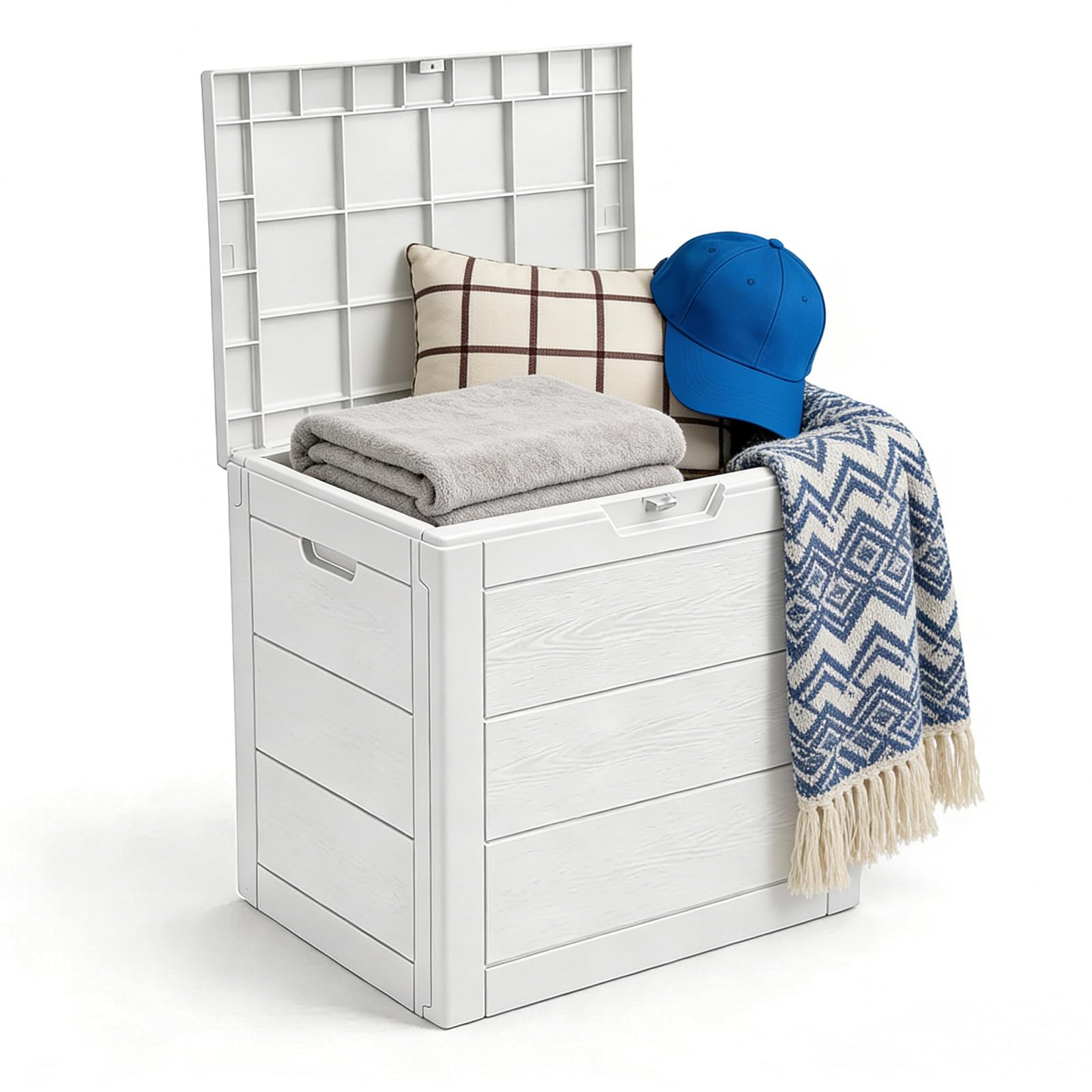 35 Gallon Outdoor Storage Box, Deck Boxes Outdoor Waterproof, Package Delivery Boxes For Outside, Patio Storage Box For Garden, Doorstep, Camping (Black, 35, Gallons)