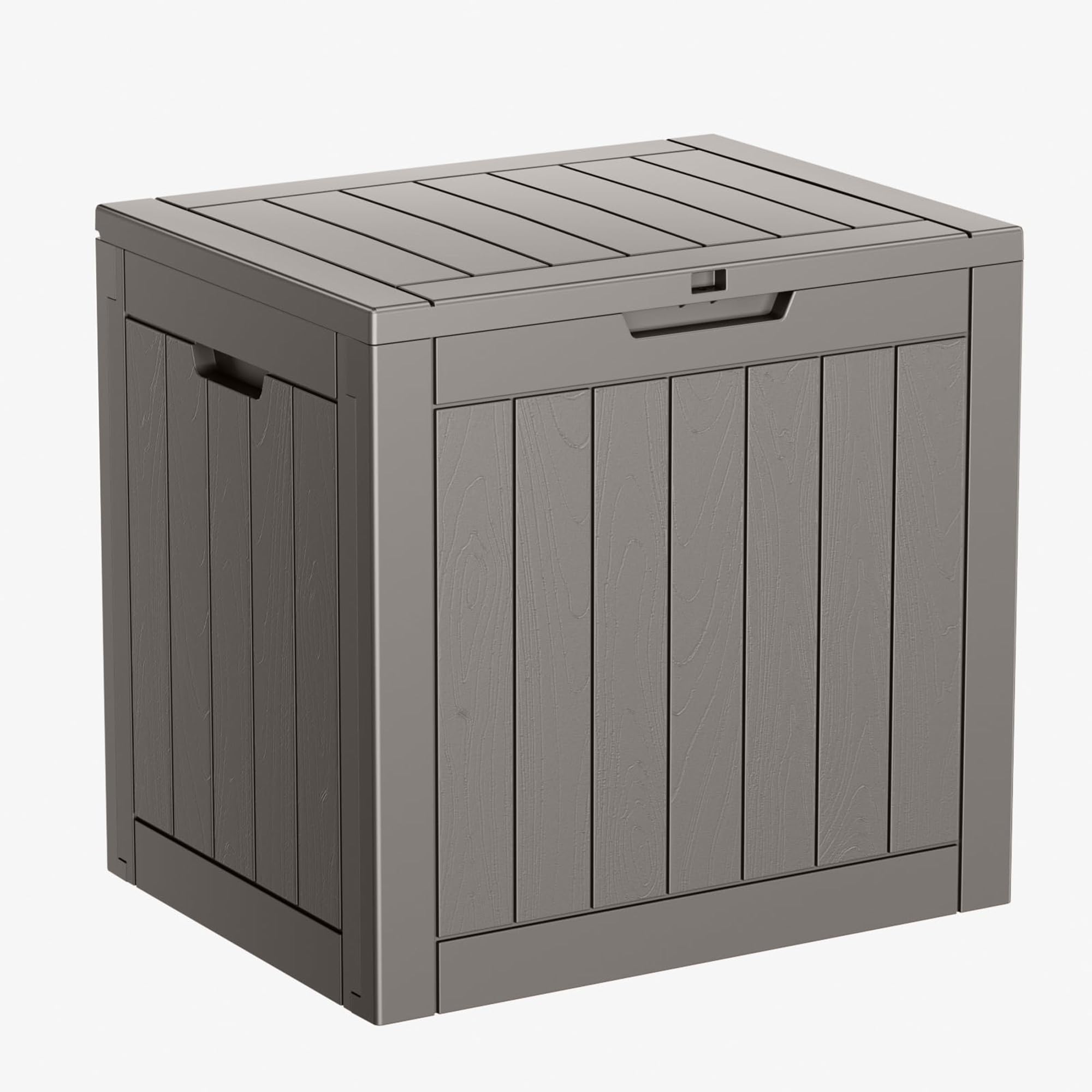 PatioZen 90 Gallon Resin Deck Box, Lockable Patio Outdoor Storage Box for Furniture, Garden Tools and Tools Storage, Waterproof Outside Storage Box - Black