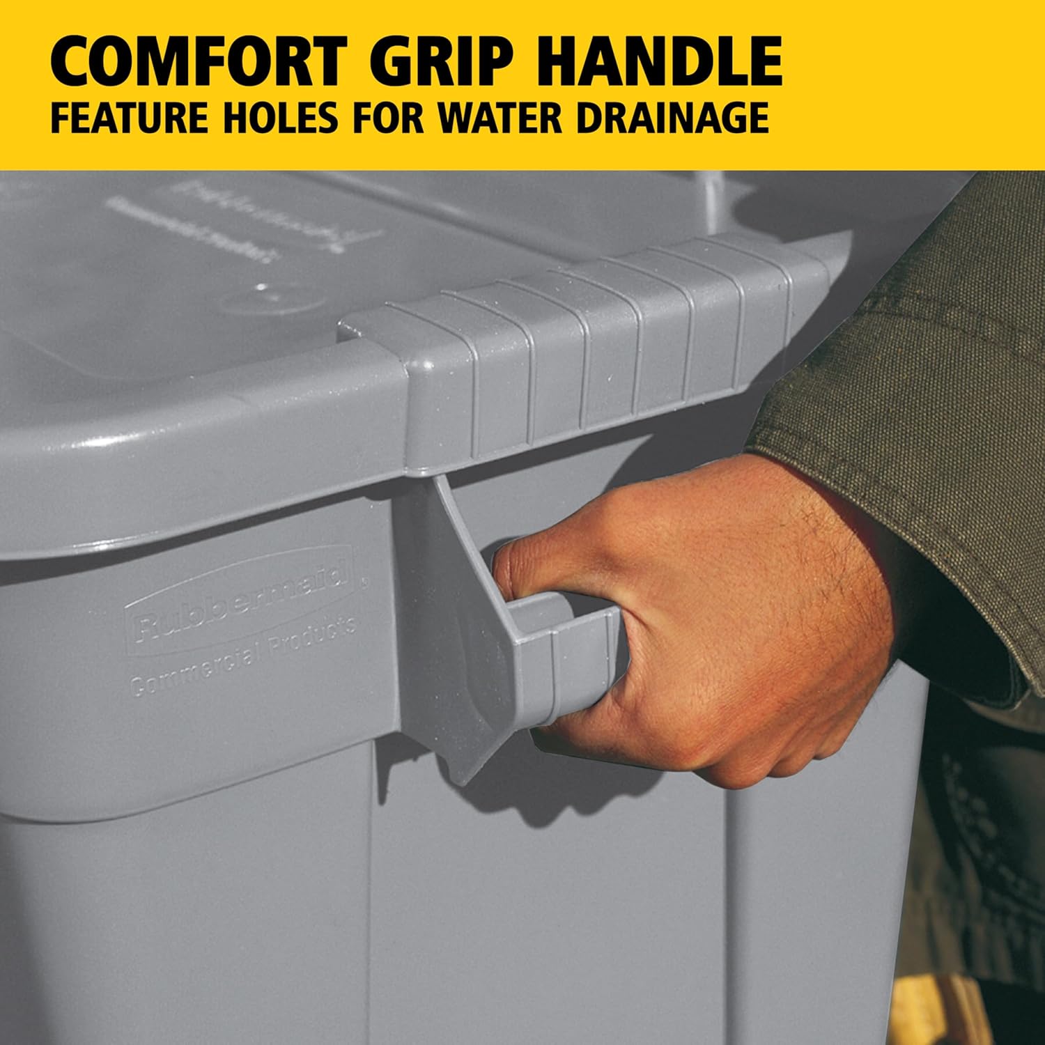 Rubbermaid Commercial Products BRUTE Tote Storage Container with Lid, 14-Gallon-included, Rugged/Reusable Boxes for Moving/Storing in Garage/Basement/Attic/Jobsite/Truck/Camping, Gray