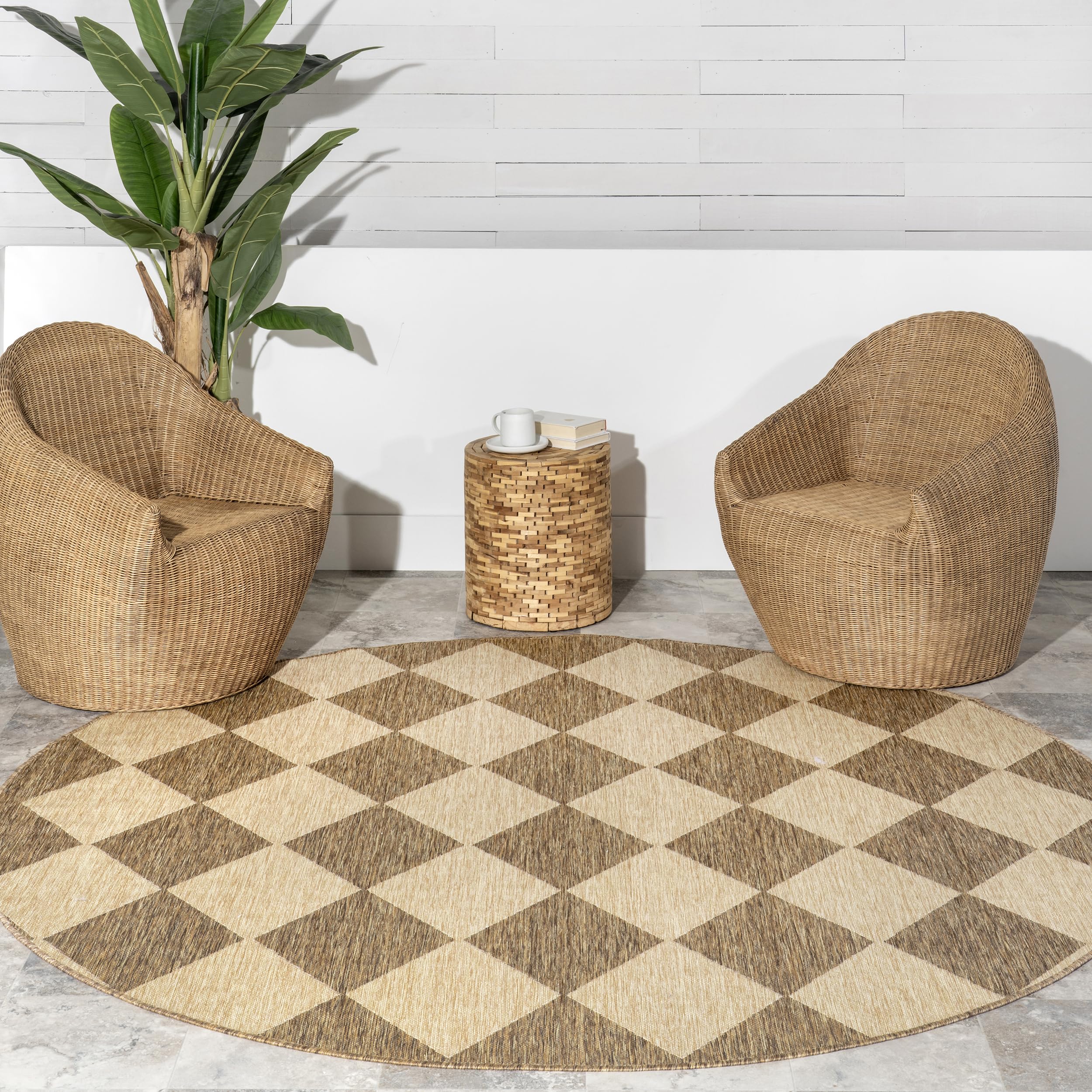 Nuloom Outdoor Performance Collection Sabina Dark Grey/Ivory, 8' x 10', Soft, High Traffic, Stain Resistant, Easy Clean, Durable Area Rug for Indoor/Outdoor Patio, Deck, Porch, Garden, Courtyard