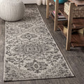 JONATHAN Y Boho Medallion Indoor Outdoor Area Rug 4X6 Navy/Gray, Estrella Textured Weave for Backyard, Patio, Porch, Easy-Cleaning, High Traffic, Pet-Friendly, Non-Shedding (SMB105B-4)