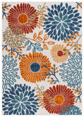 SAFAVIEH Washable Rug Outdoor Cabana Collection - 4' x 6', Cream & Red, Non-Shedding & Easy to Clean, Ideal for Patio, Backyard, Mudroom (CBN832A)
